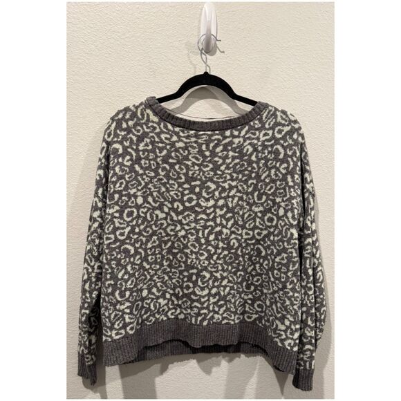 FREE PEOPLE Cool Cat Alpaca Mint Grey White Blend Sweater - Picture 4 of 4